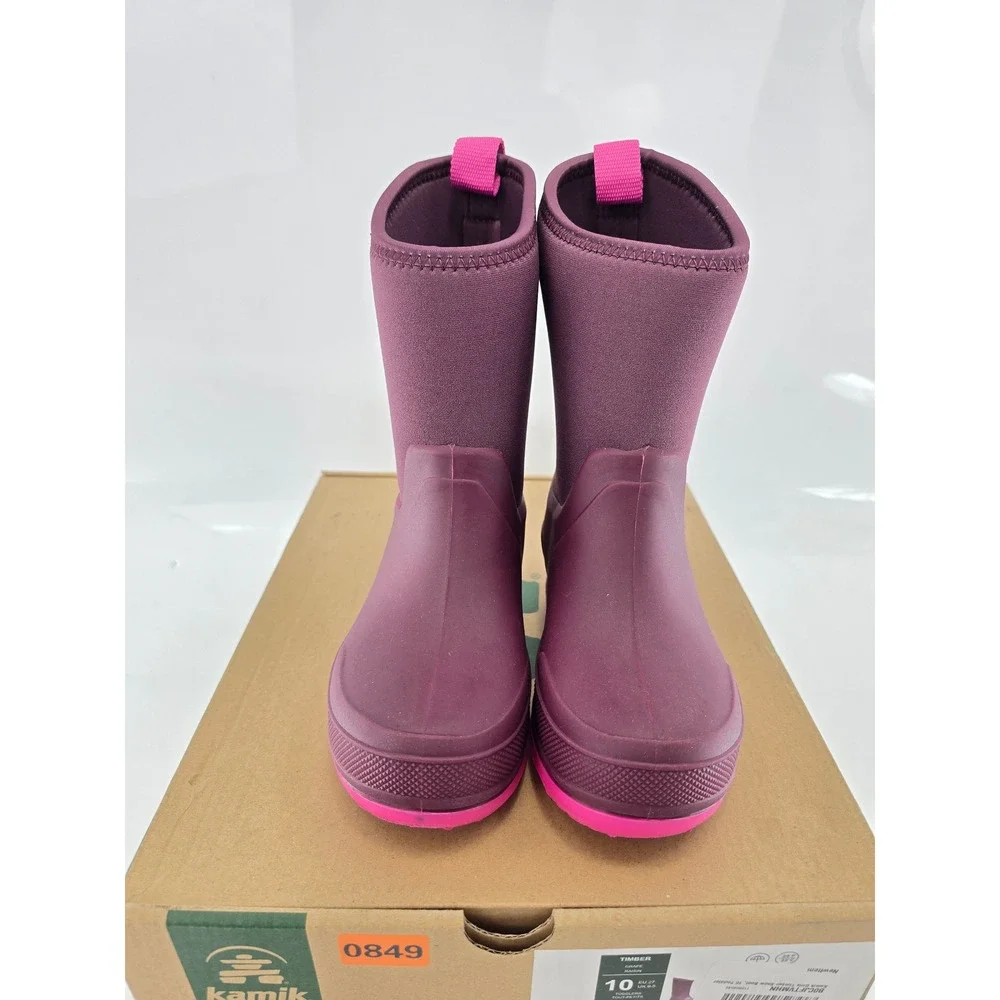 Kamik Timber Snow Boot Toddler 10 Grape Raisin Waterproof Insulated - New